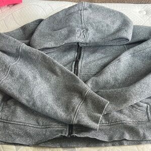 lululemon scuba crop Gray Zip-Up Hoodie